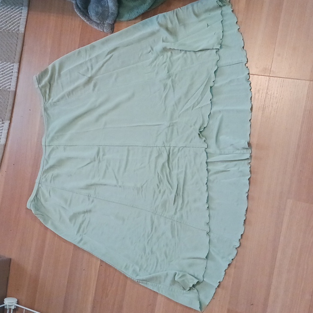 Sage green shimmer skirt